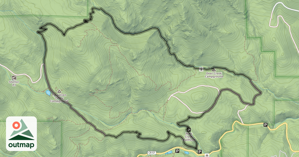 Map of Mountain Lion Trail