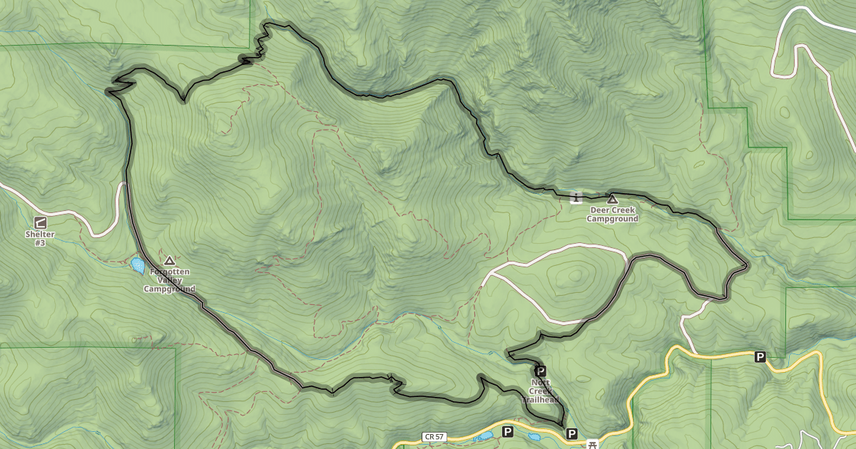 Map preview of Mountain Lion Trail