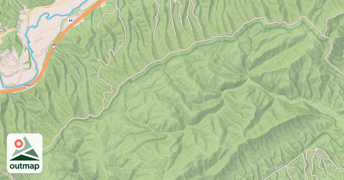 Map of HOGBACK MOUNTAIN