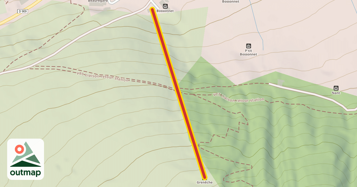 Map of Grenêche