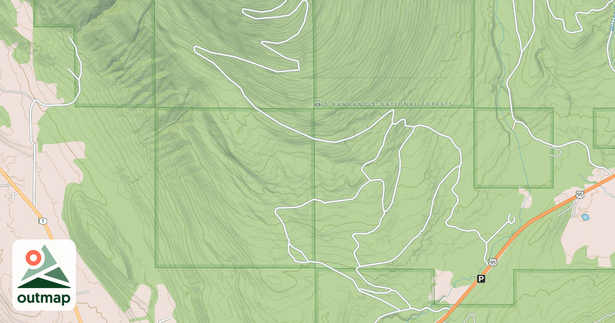 Map of SOUTH HALL MOUNTAIN