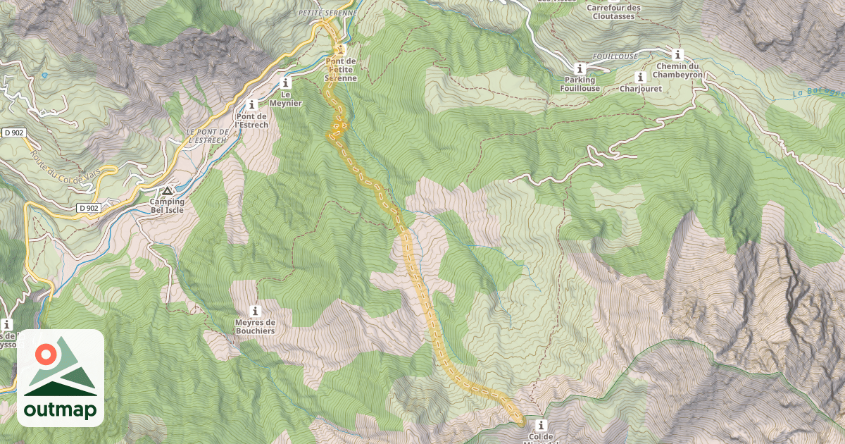 Map of Aiguillon de Mirandol — La Petite Serenne