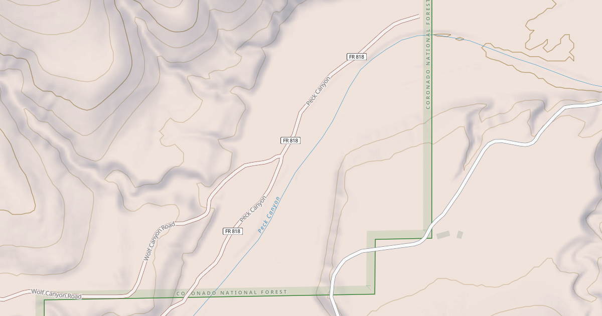 Map preview of PECK CANYON
