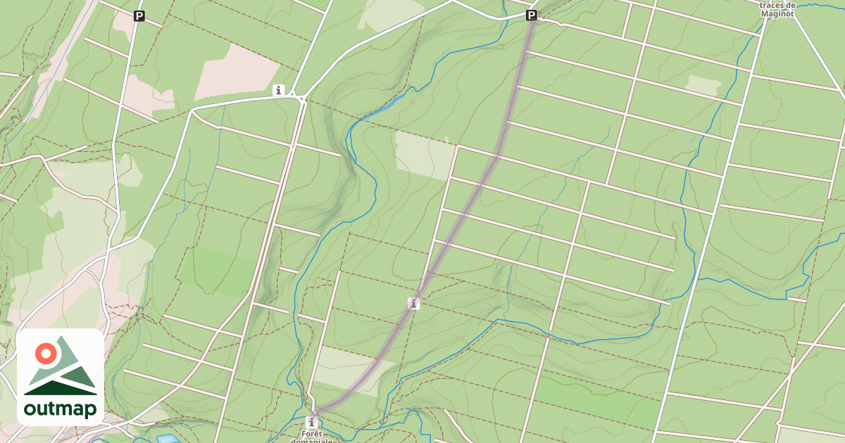Map of Route Forestière des Faux