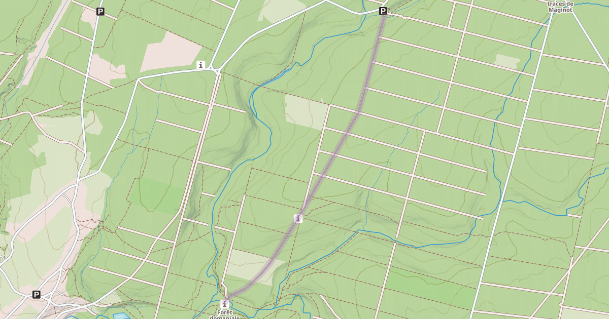 Map preview of Route Forestière des Faux