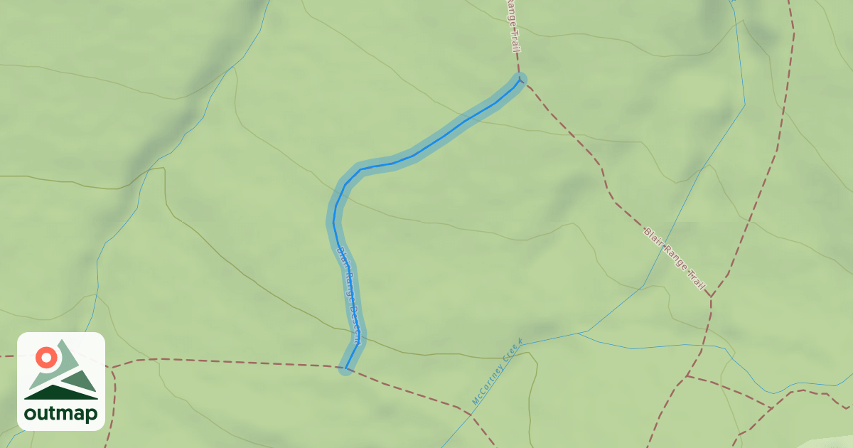 Map of Blair Range Descent