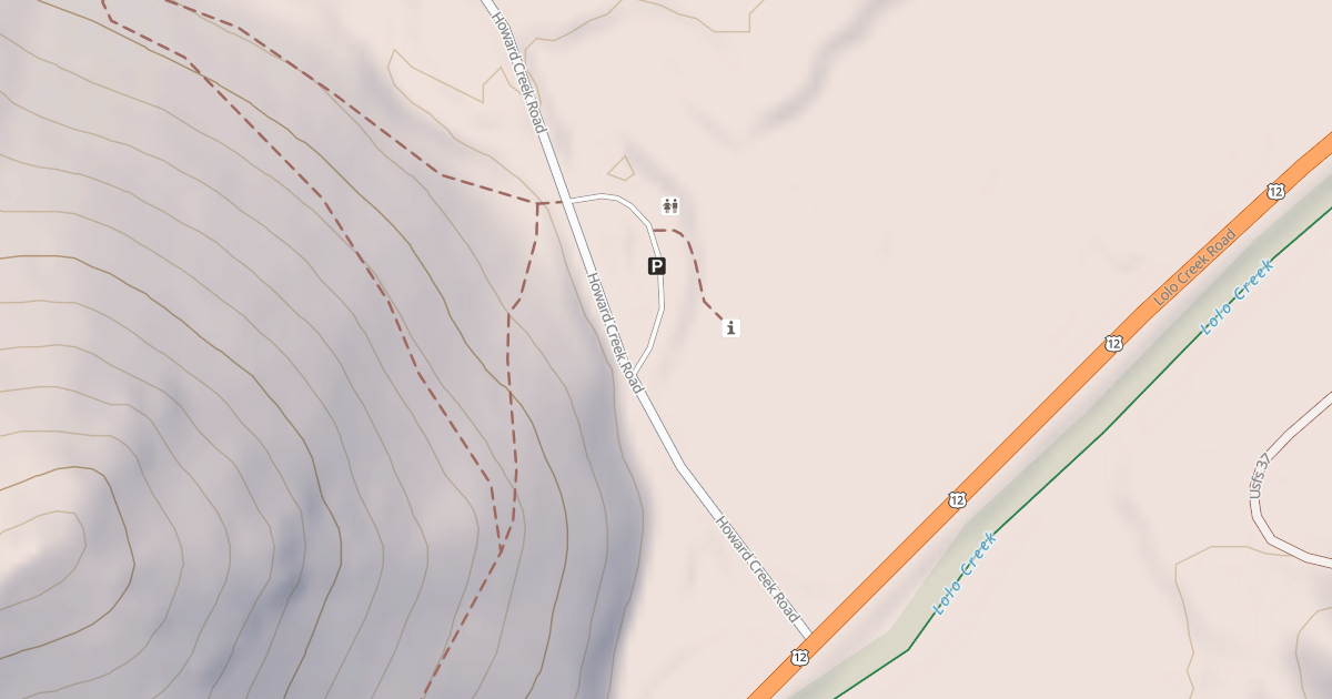 Map preview of Howard Creek Snowmobile Tr# 6
