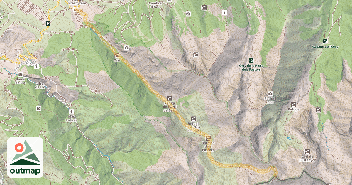 Map of Pic d'Eina — Eyne