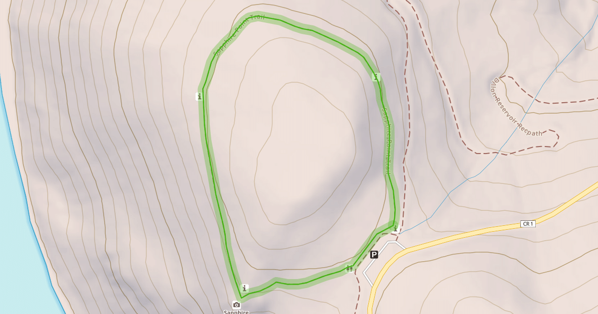 Map preview of Sapphire Point Trail