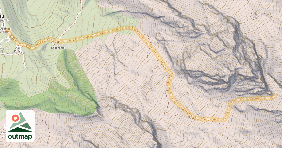 Map of Col du Paré de Joux — Les Confins
