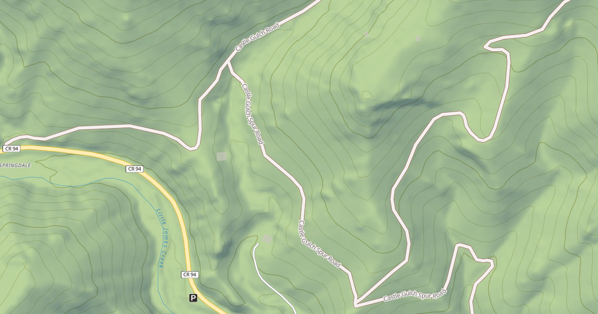 Map preview of CASTLE GULCH SPUR