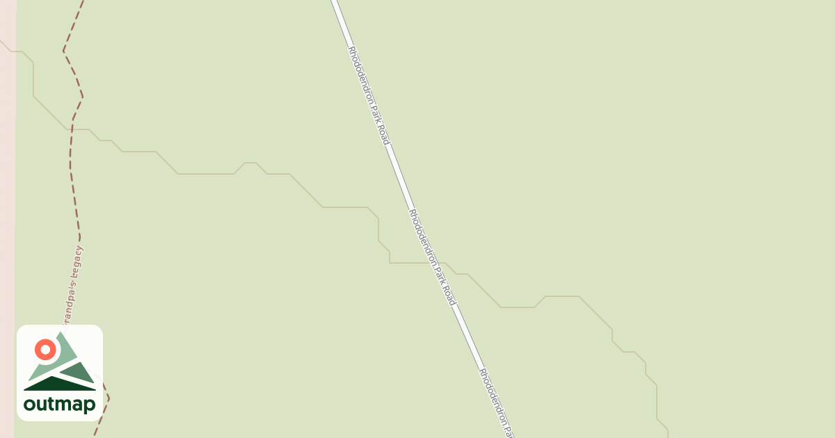 Map of Rhododendron Park Entrance Road