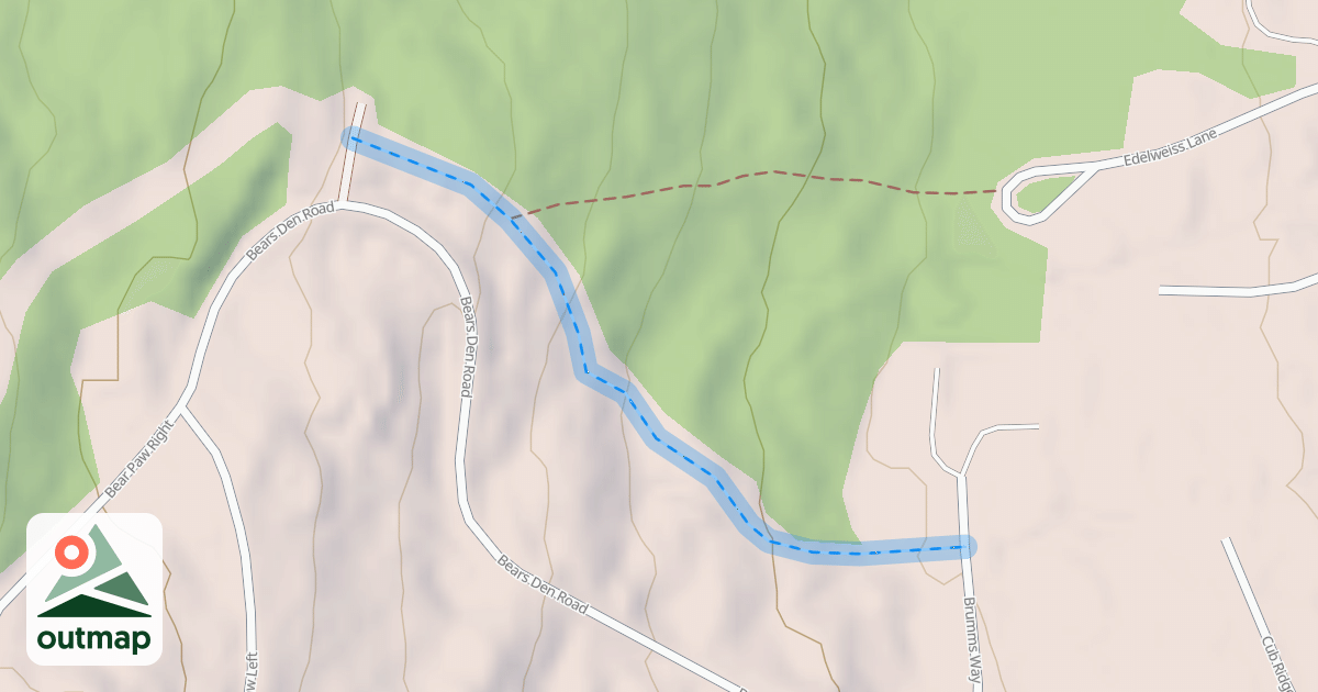 Map of Bears Crossing Ski Home Trail