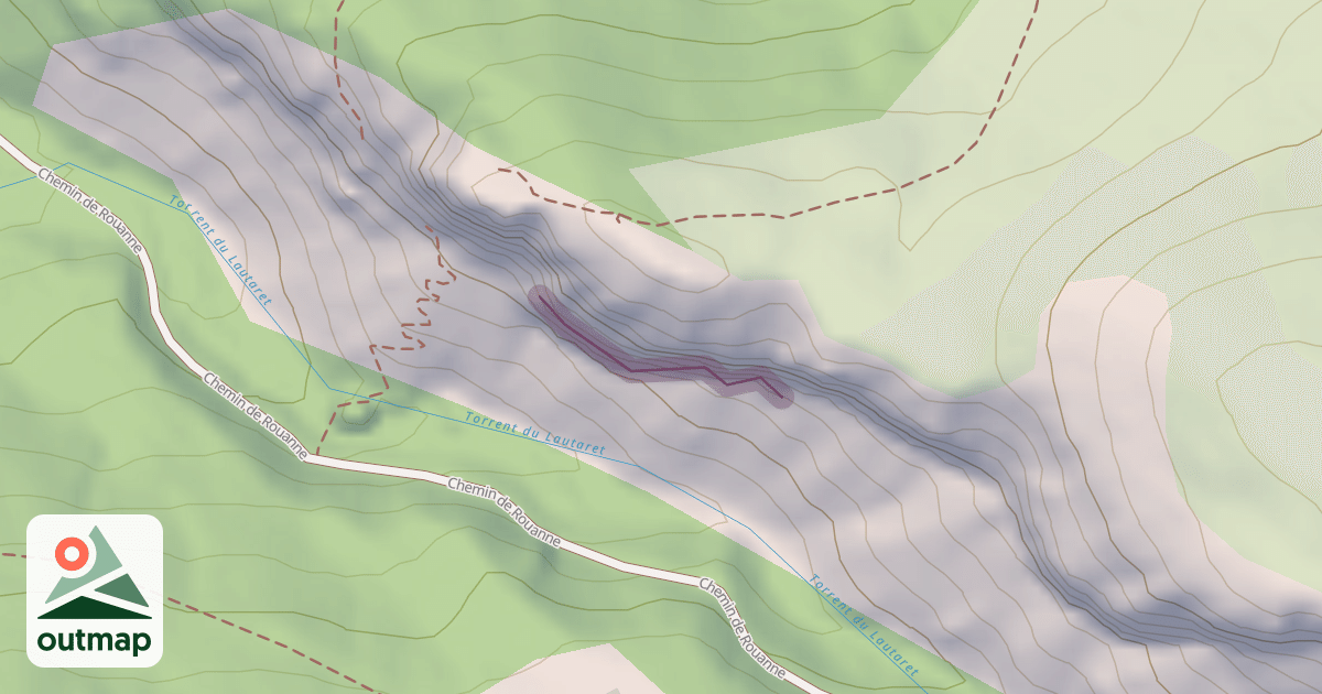 Map of Rouanne Haut