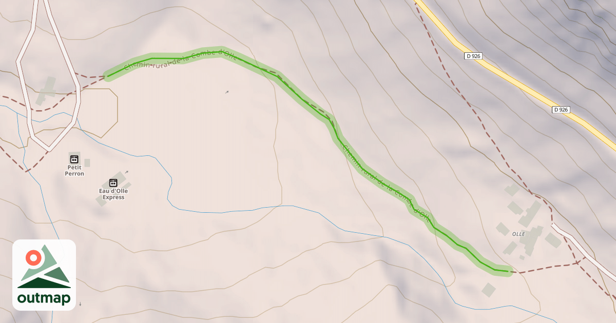 Map of Chemin rural de la Combe d'Olle