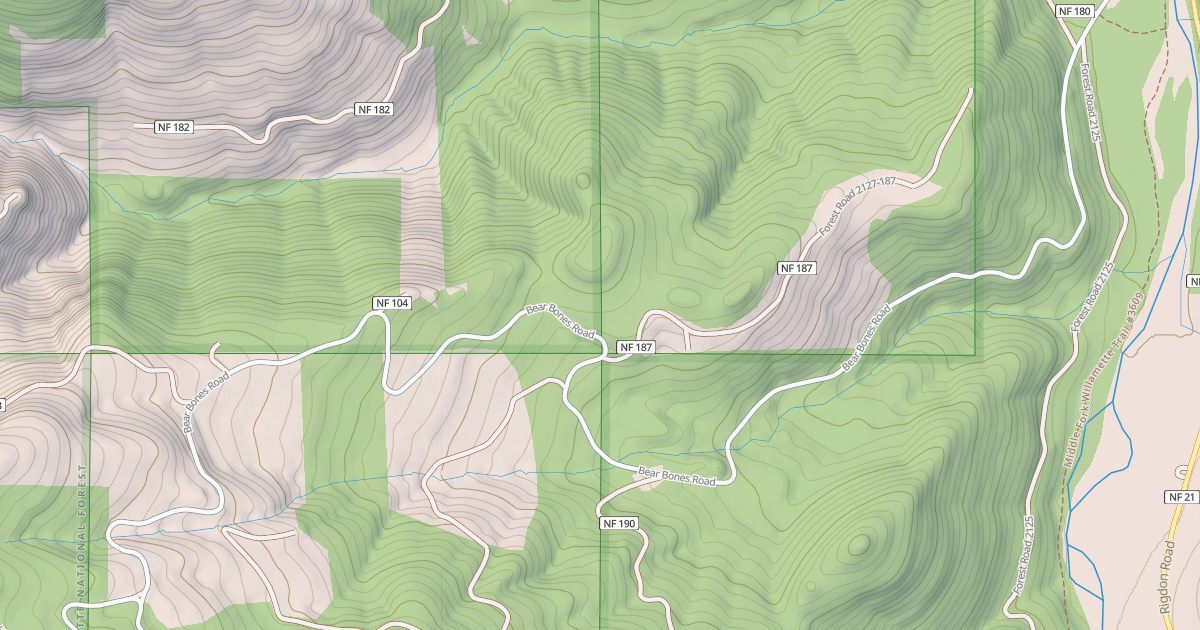 Map preview of BEAR BONES ROAD