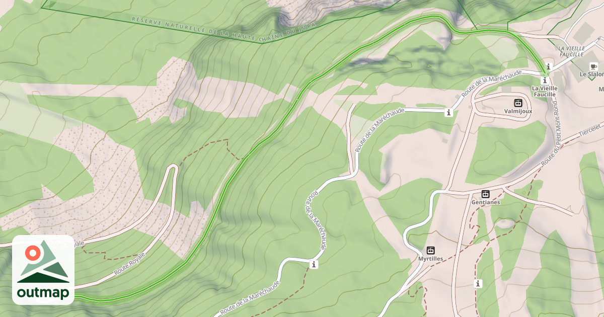Map of Route de la Vieille Faucille