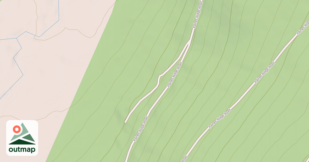 Map of PAINES RIDGE SPUR