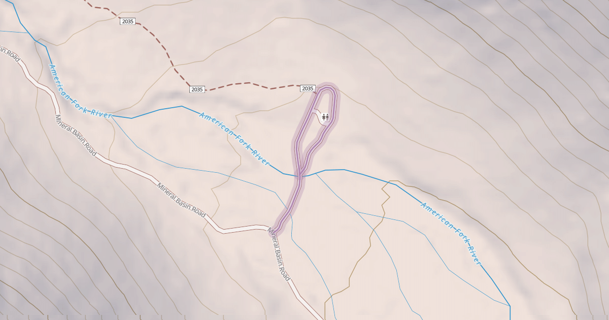 Map preview of Pittsburg Lake Trailhead Road