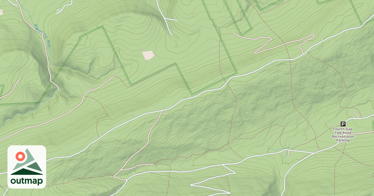 Map of Tiadaghton State Forest Snowmobile Trails