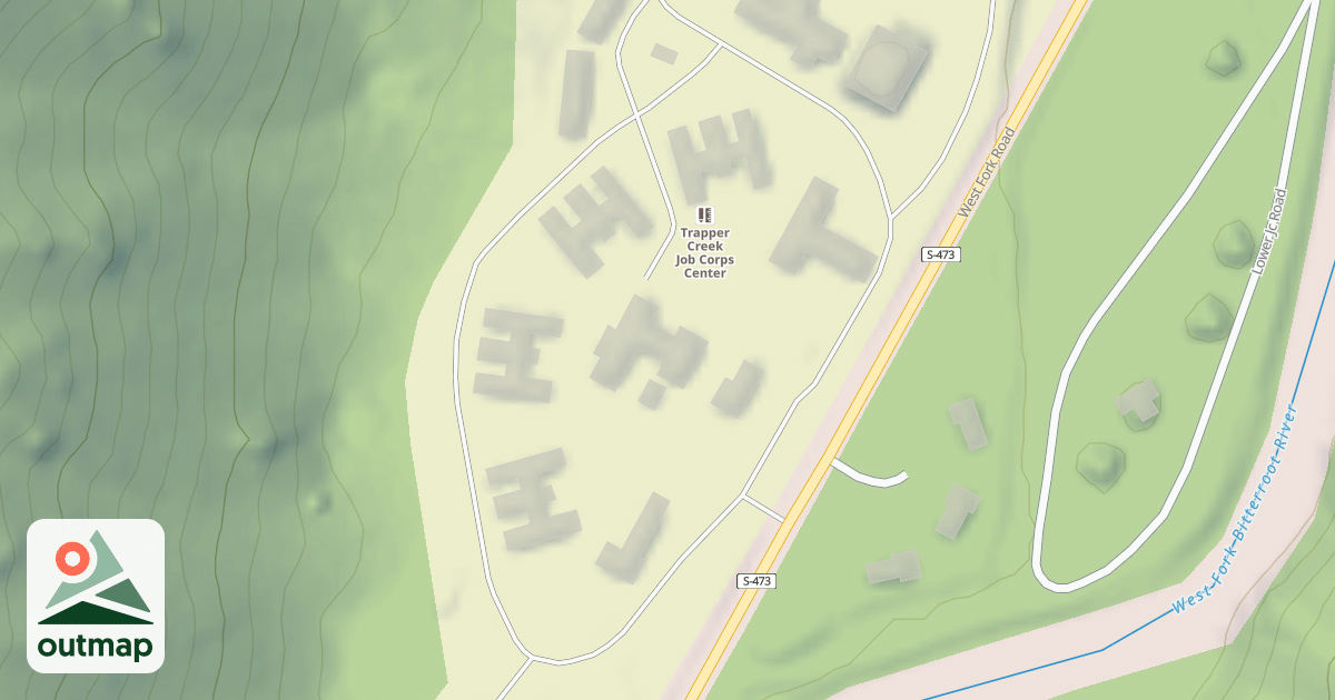 Map of (FDR) TRAPPER CREEK J C CENTER