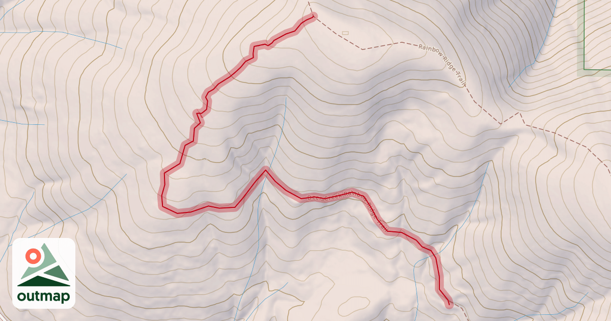 Map of Deer Creek Rainbow Ridge Trail