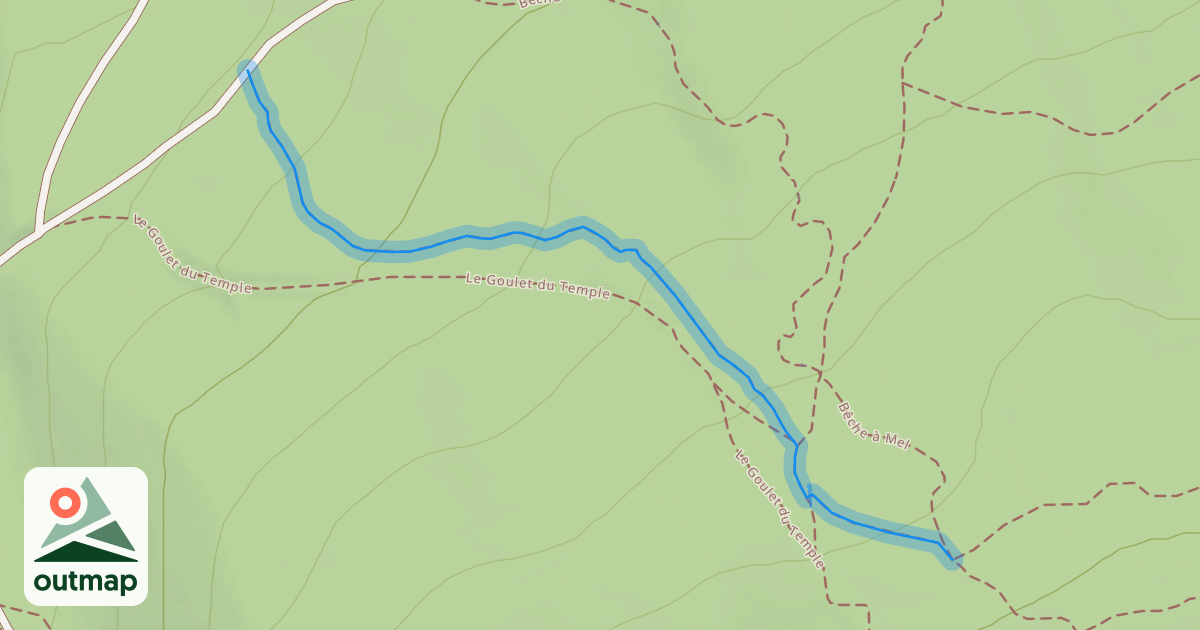 Map of Single du Temple bas