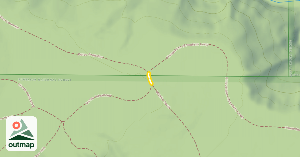 Map of Pincushion Mountain Loop
