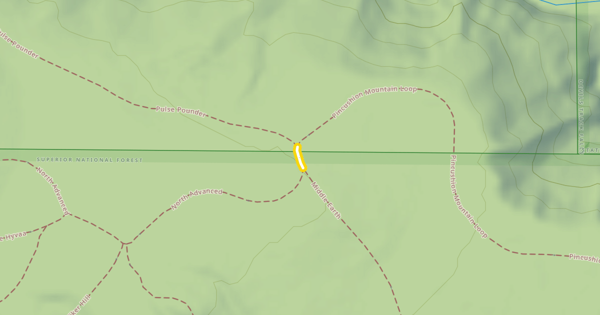 Map preview of Pincushion Mountain Loop
