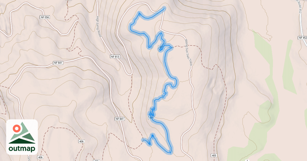 Map of Rising Sun Trail