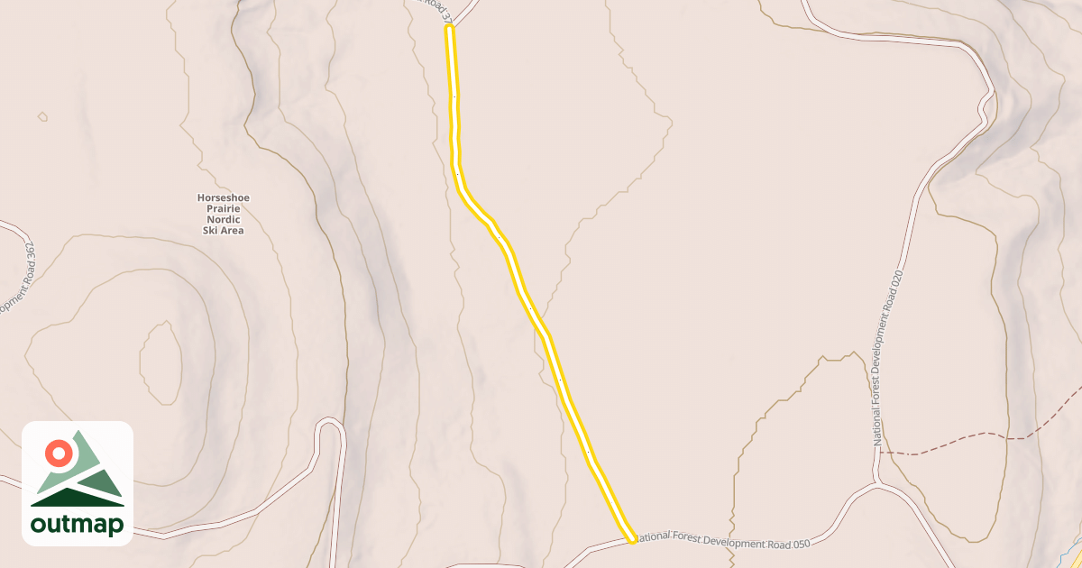 Map of National Forest Development Road 3728