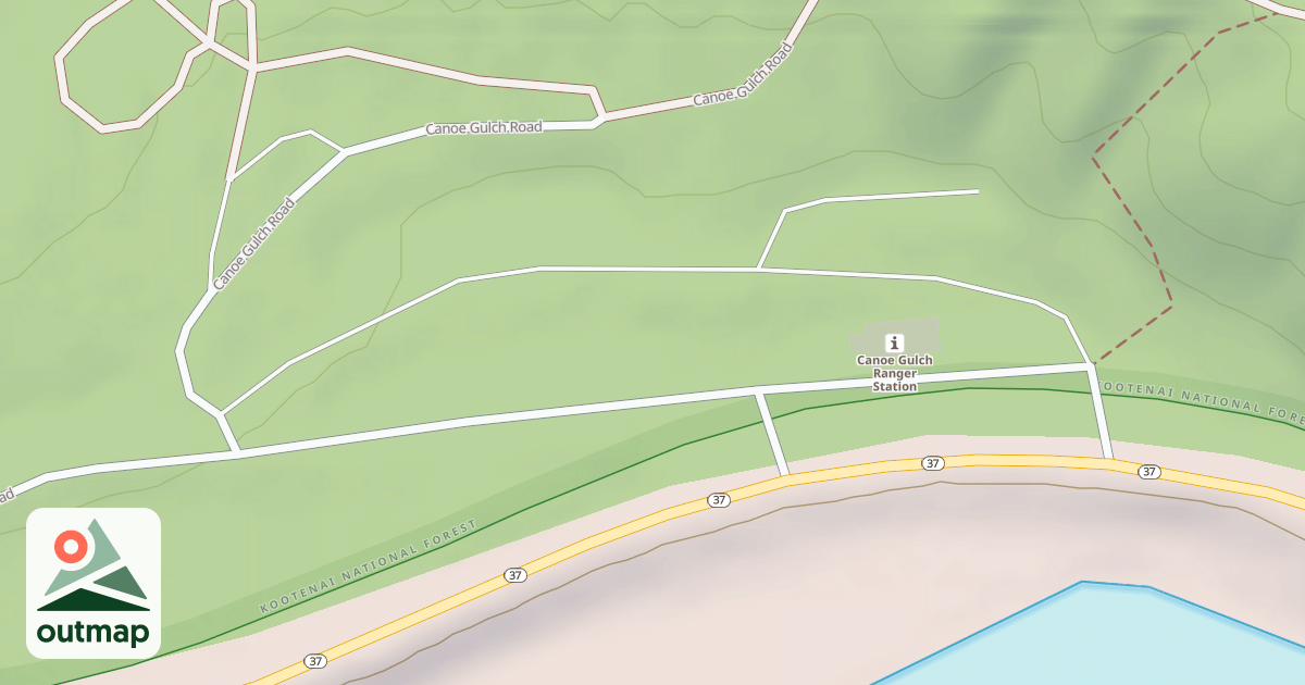 Map of CANOE GULCH RANGER STA B