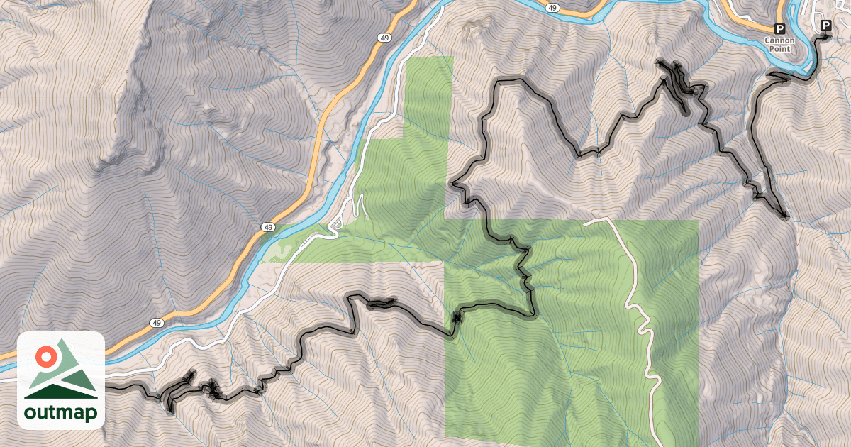 Map of North Yuba Trail
