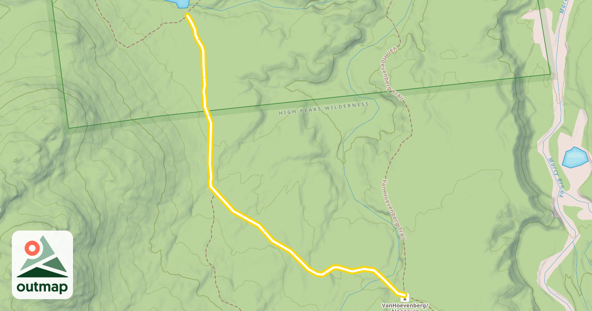 Map of Old Marcy Dam Trail