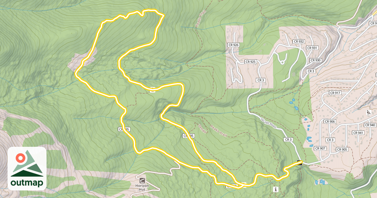 Map of Peak Seven Timber Road