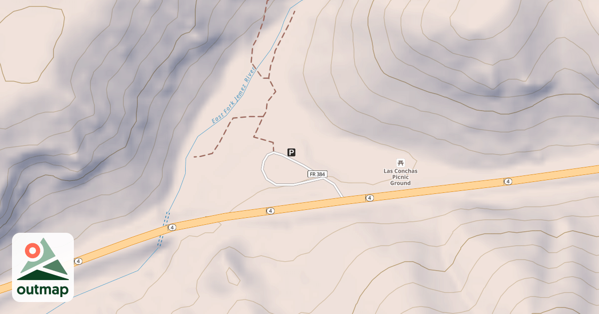 Map of LAS CONCHAS FISHING ACCESS