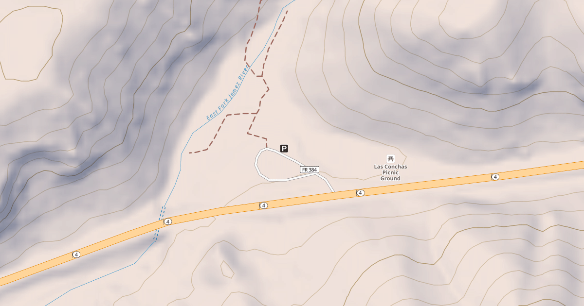 Map preview of LAS CONCHAS FISHING ACCESS