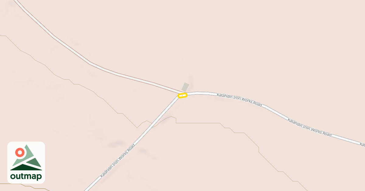 Map of Katahdin Iron Works Road