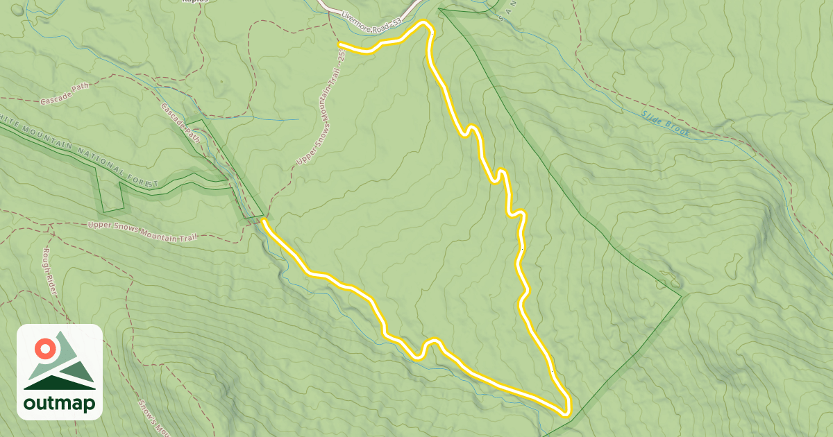 Map of Cascade Brook Trail