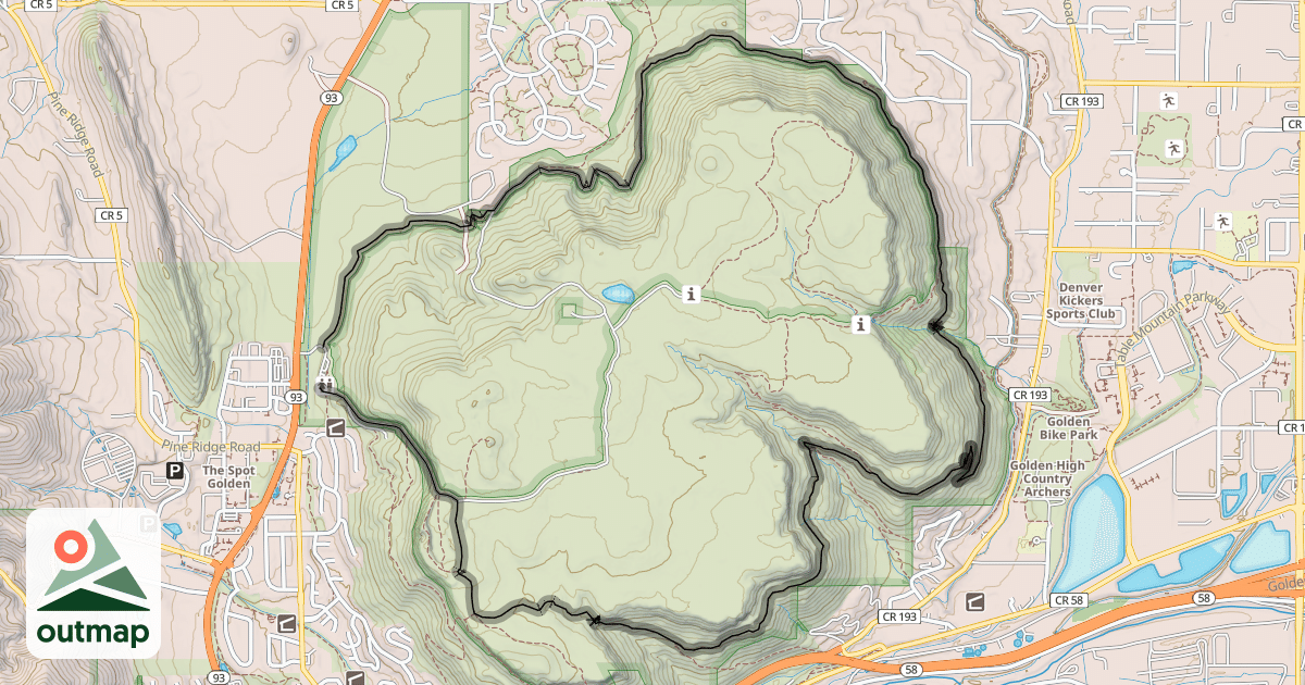 Map of North Table Loop Trail