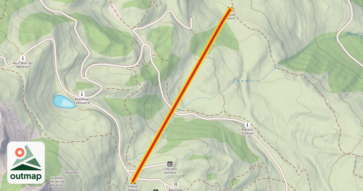 Map of Aigue Noire