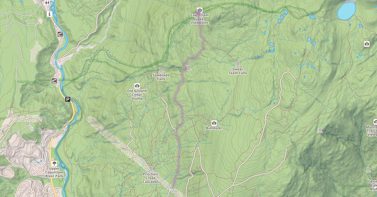 Map preview of Coquitlam Lake View Trail