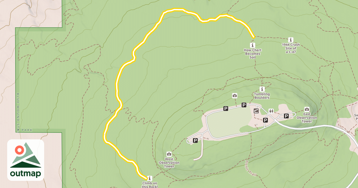 Map of Flint Rock Nature Trail