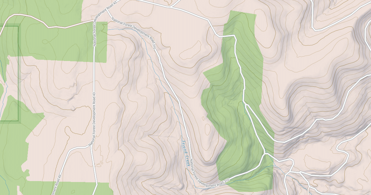 Map preview of USFS National Forest System Roads {A21D21A7-2102-4CD4-BD7C-6A67E8D227B9}