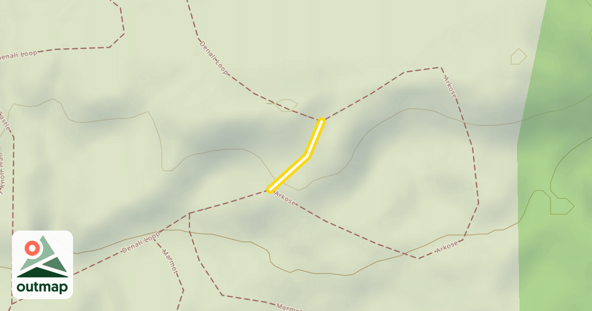 Map of Denali Loop