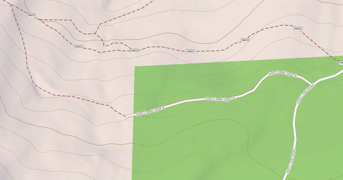 Map preview of FISH CREEK SPUR A