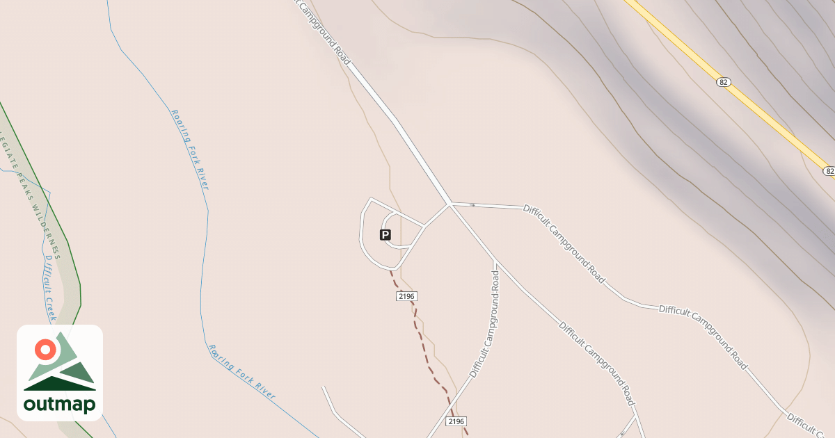 Map of DIFFICULT CAMPGROUND