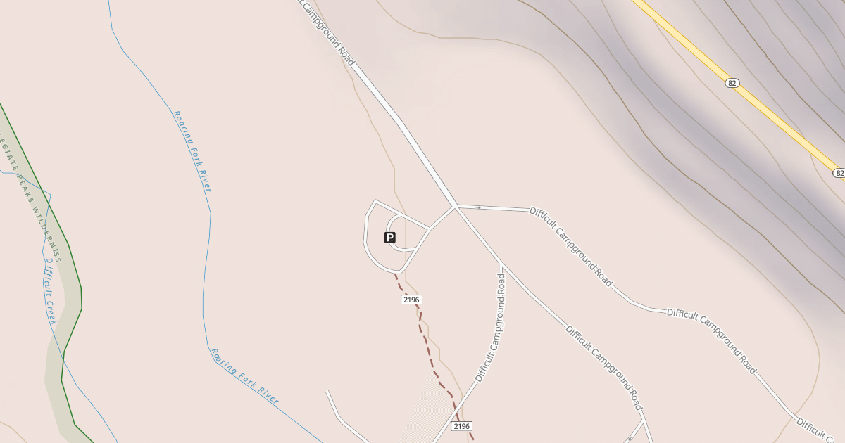 Map preview of DIFFICULT CAMPGROUND