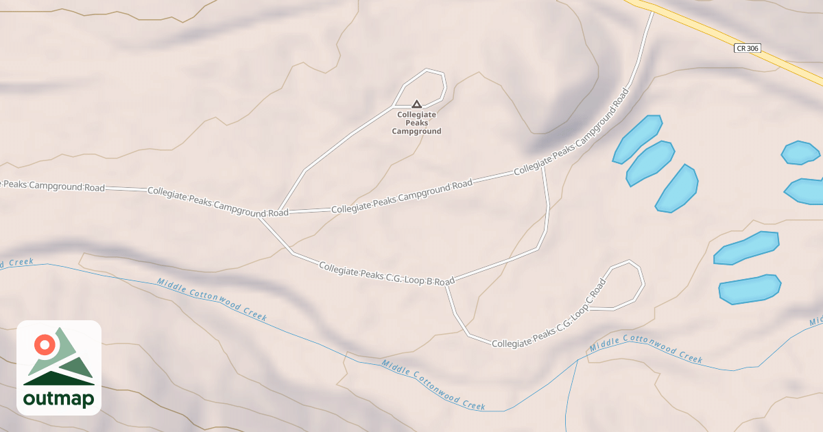 Map of COLLEGIATE PEAKS C.G. LOOP B