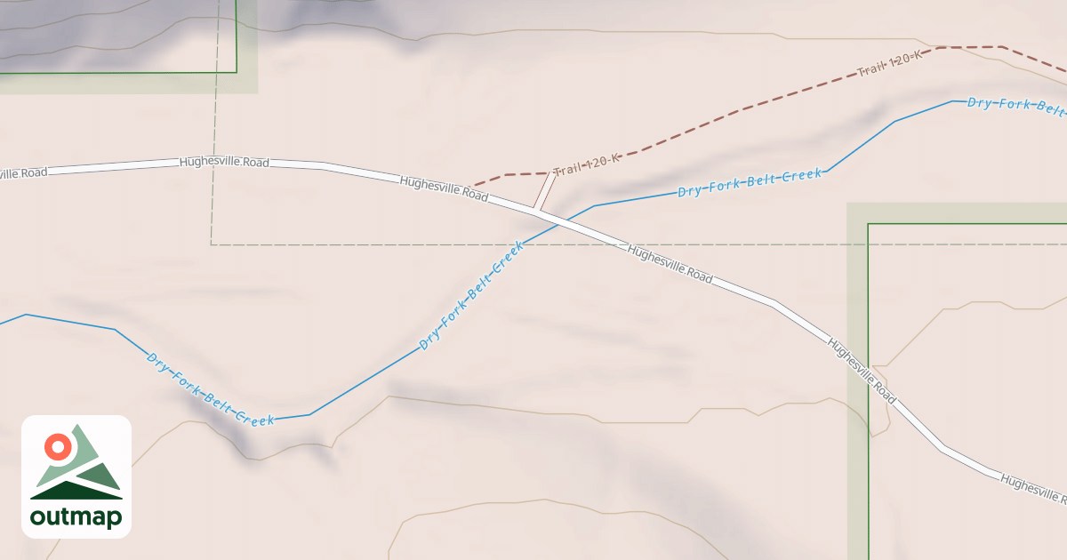 Map of DRY FORK DISPERSED L